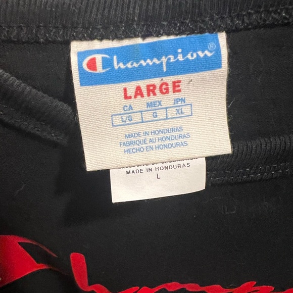 Black and Red Champion long sleeve shirt, men’s large - Picture 2 of 3